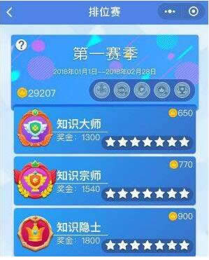 微信知乎答題王段位有哪些