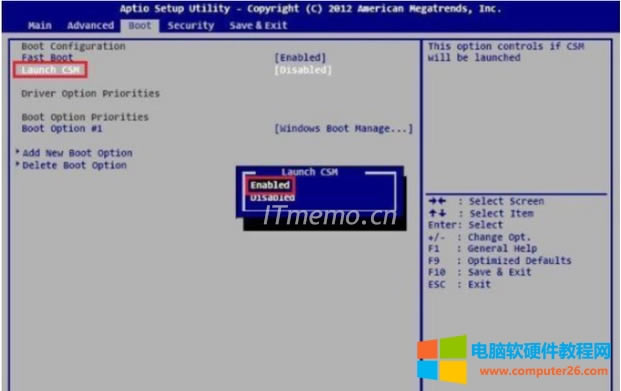 a���_�C�� F2�I�M��BIOS�������ͨ�^�����I�x��Boot��--Launch CSM --�x�� Enabled