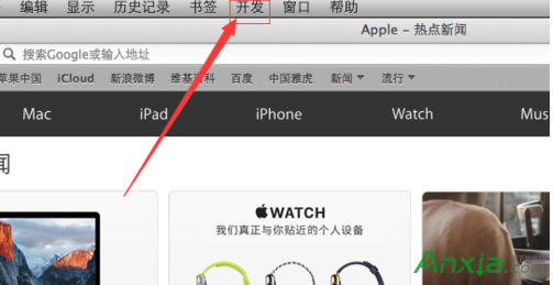 �O��Safari�g�[����δ��_�{(di��o)ʽdevelop