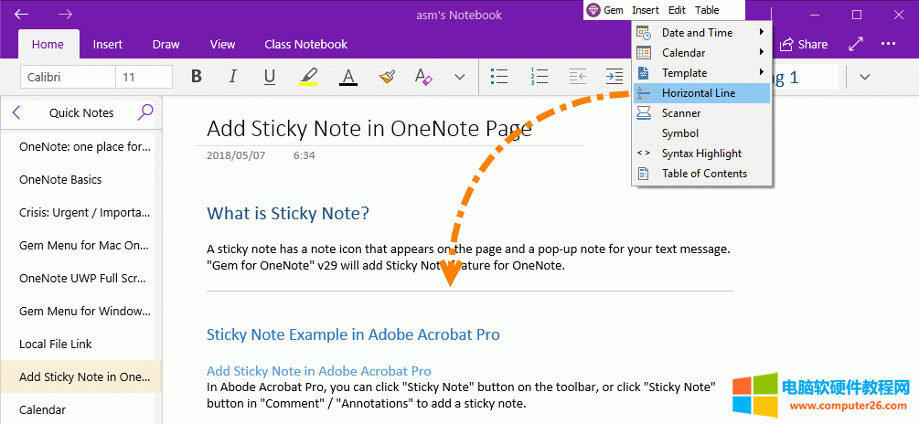 ʹ���䌚�ˆ� Gem Menu for OneNote UWP ���o OneNote UWP �����g����ָ��