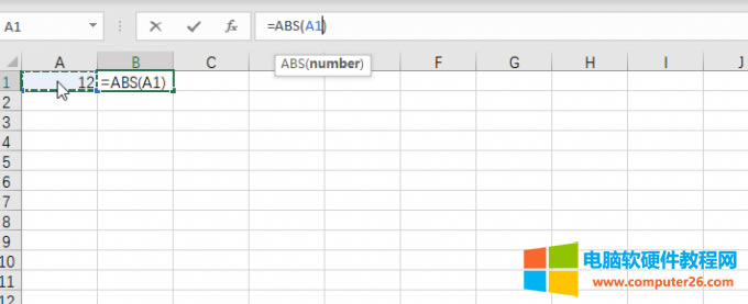 手動(dòng)輸入ABS函數(shù)