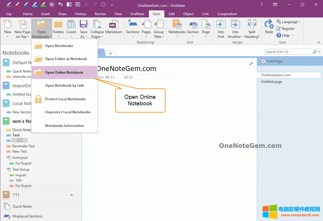 ͨ�^��(sh��)�ֹPӛ�䌚 Gem for OneNote �ṩ��&ldquo;���_�ھ��Pӛ��&rdquo;�����_�����^���ĹPӛ��