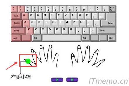 左手小拇指控制的區(qū)域