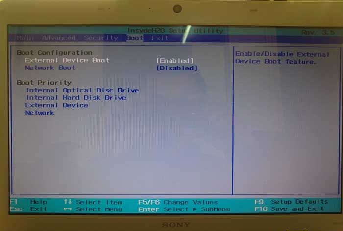 sony�Pӛ�����bϵ�y(t��ng)bios�O��