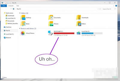 系統(tǒng)分區(qū)已使用存儲(chǔ)空間爆紅