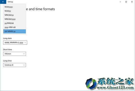 win10專業(yè)版下載安裝同樣可以個(gè)性化設(shè)置日期和時(shí)間格式