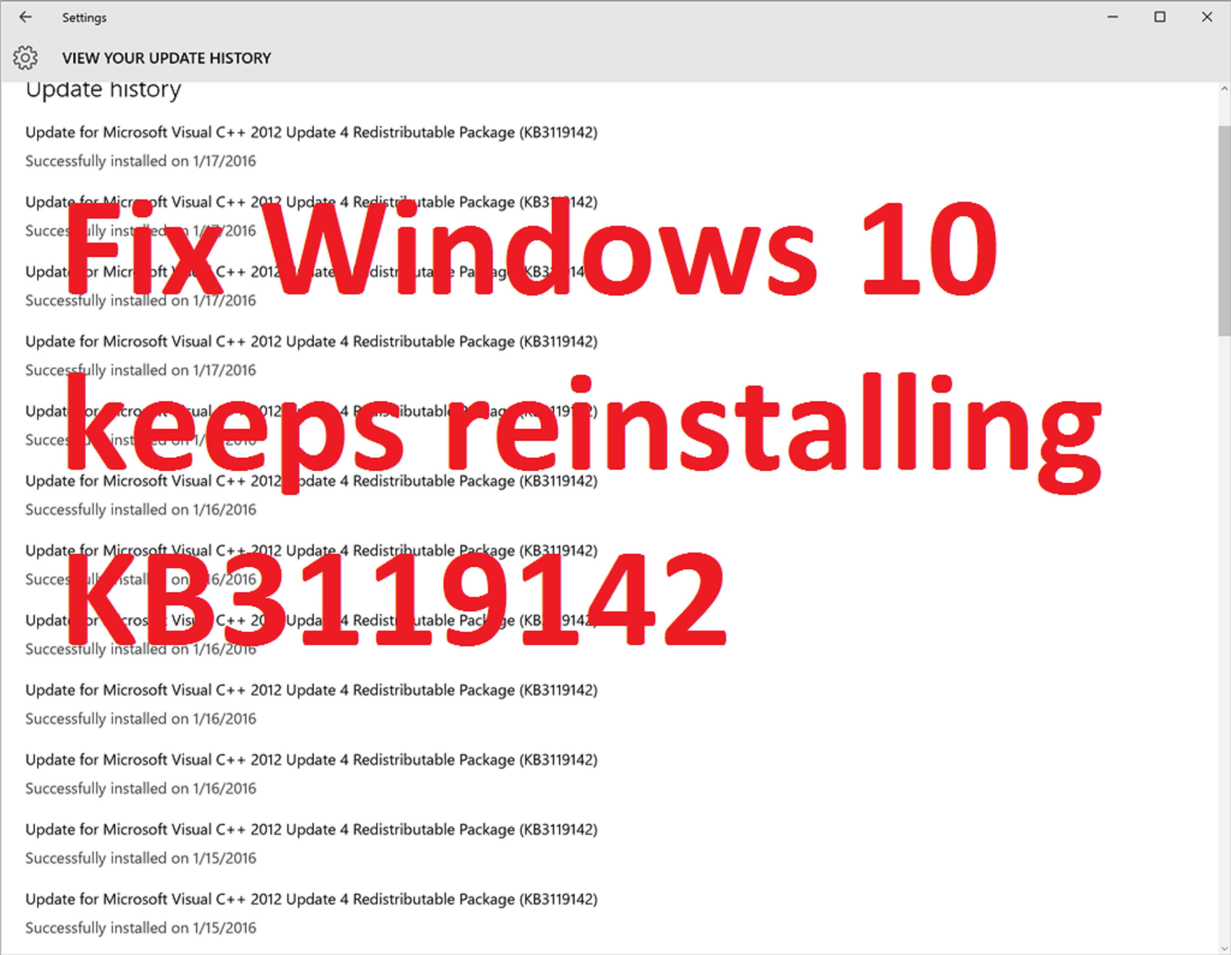 win10系統(tǒng) KB3119142反復(fù)安裝怎么回事