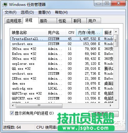 Win7ϵ�y(t��ng)Trustedinstaller.exeռ�������ô�k ��(li��n)