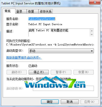 ͣ�á�Tablet PC Input Service������(w��)