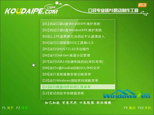 圖6 PE功能選擇界面 圖6 PE功能選擇界面