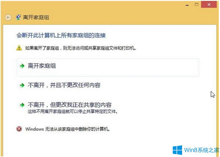 Win8.1無(wú)法退出家庭組的解決方法