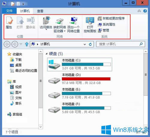Win8ϵ�y(t��ng)Ribbon���泣�ù���Ԕ��(x��)��B